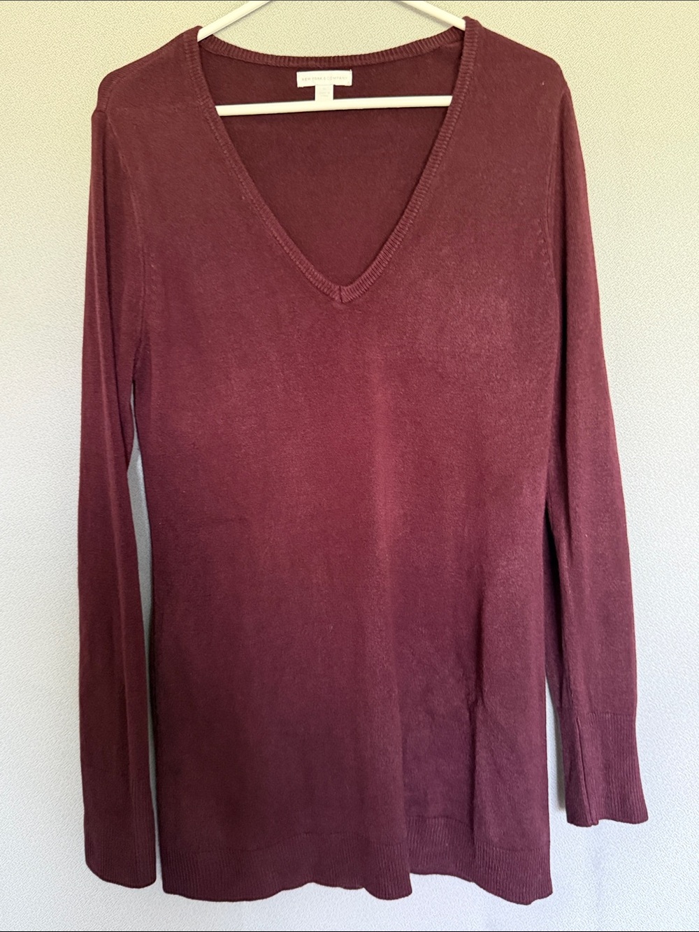 New York & Co Long V-Neck Sweater
